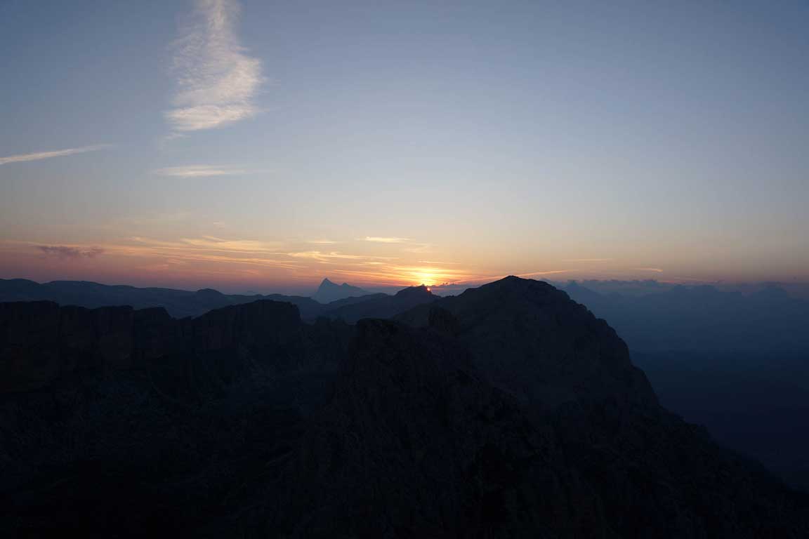 Sonnenaufgang Cir, Wolkenstein Südtirol