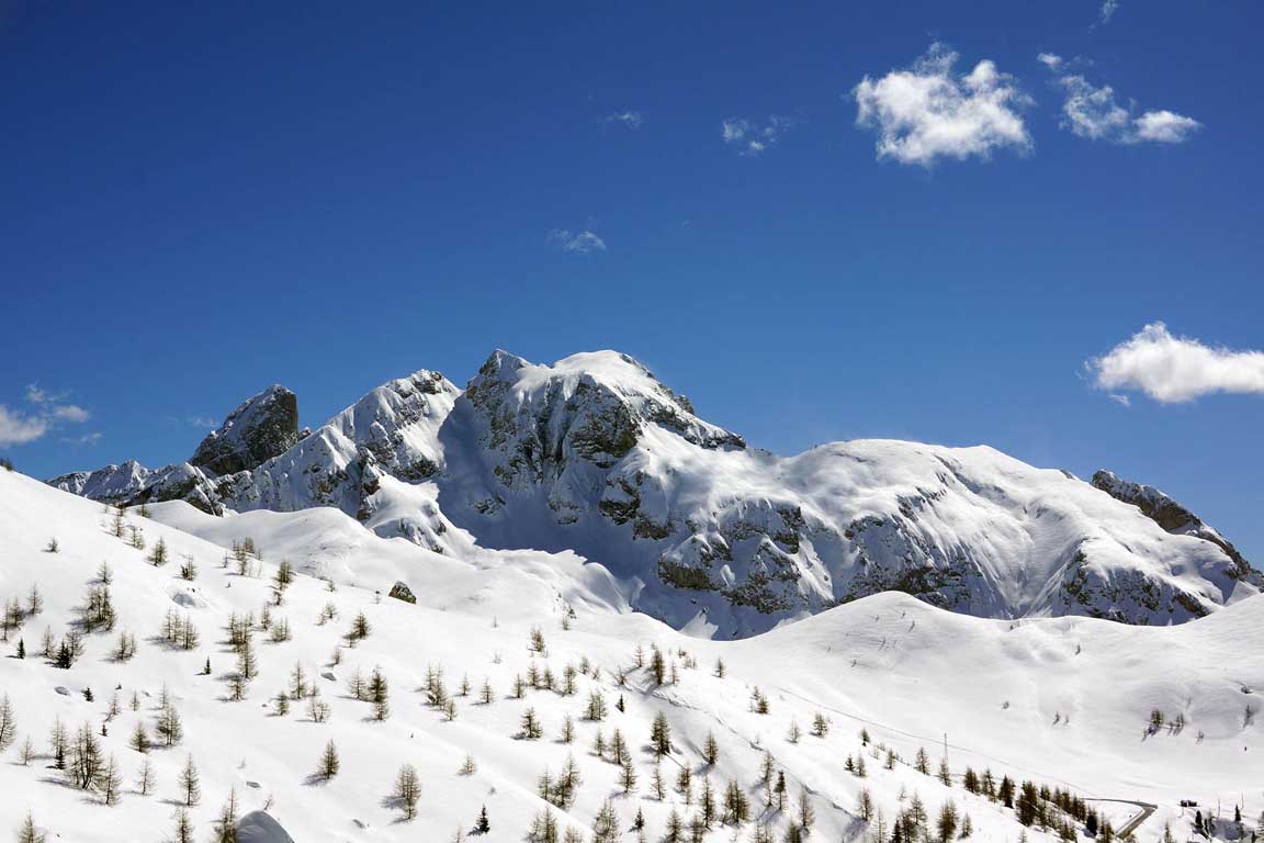 Nuvolao und Cernera im Winter