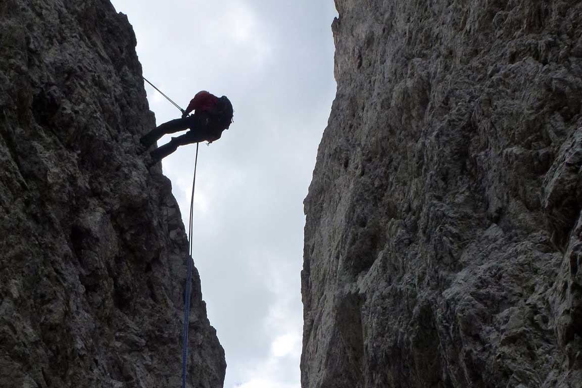 Climber in the Dolomites