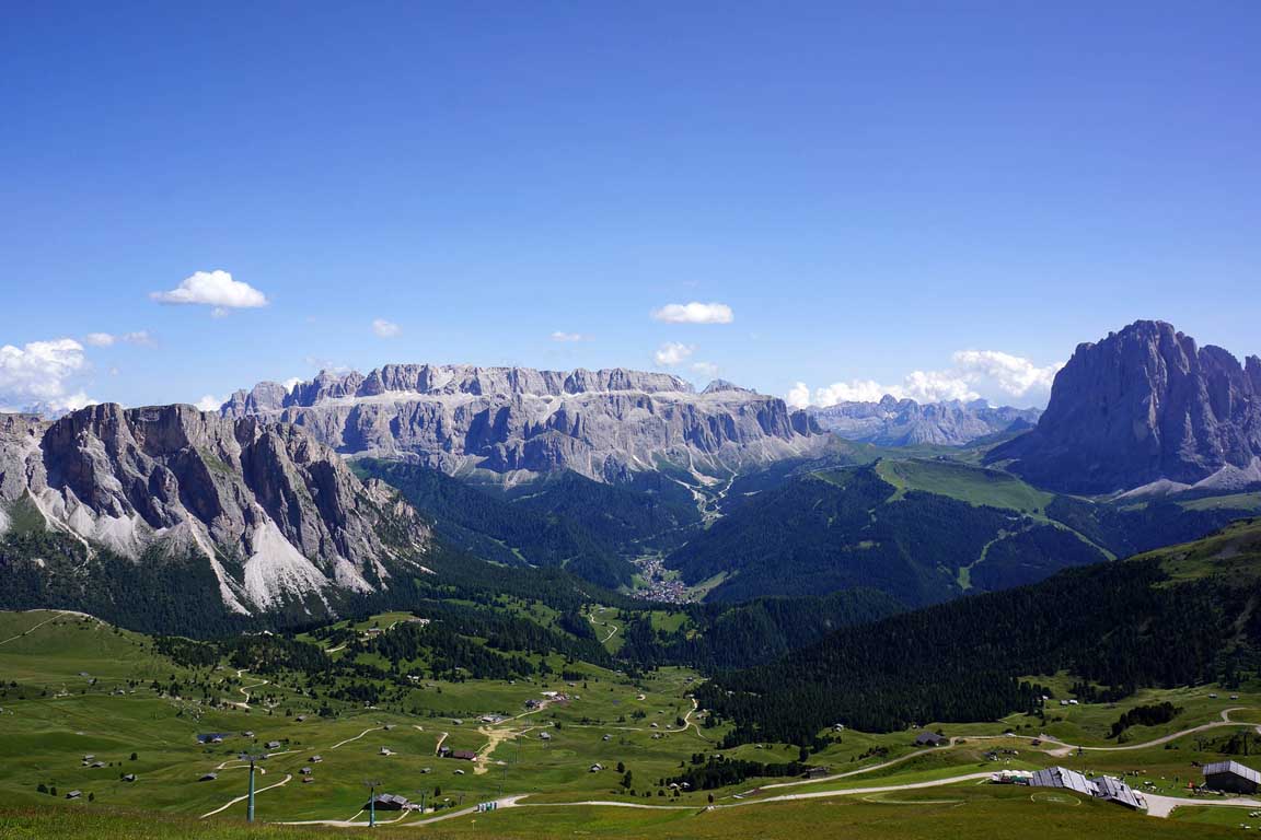 Dolomites mountains: Hikes on the Seceda - Sella Group and Selva Val Gardena in summer