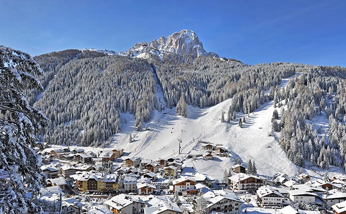 Ski resort Selva Val Gardena Dolomites Italy