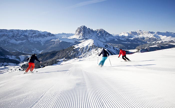 Skiing in Val Gardena, Italy